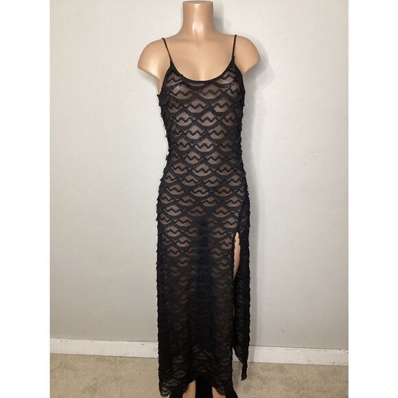 New. WILDFOX black eyelash maxi coverup. L but RUNS SMALL. retails $136 - Picture 4 of 12